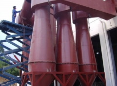 華康中天環保為江蘇打磨車間生產的單機脈沖布袋除塵器室外主機