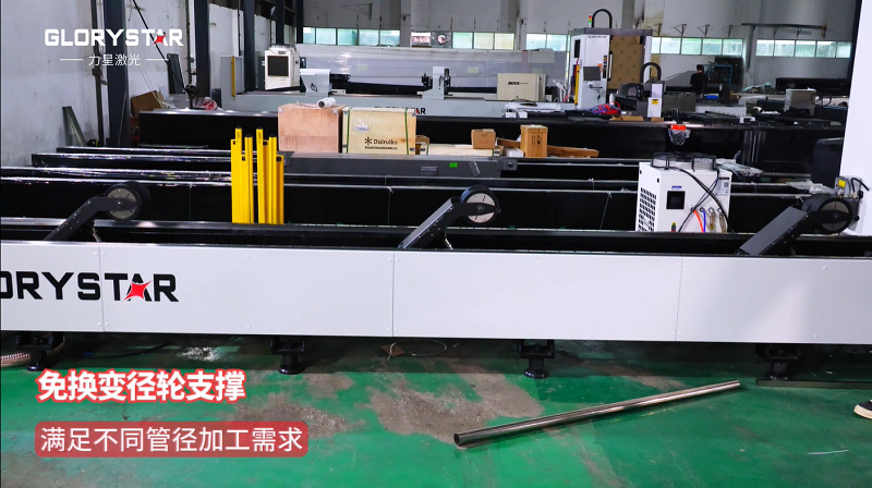 有精度！有速度！VS6012TG雙卡盤光纖激光管材切割機
